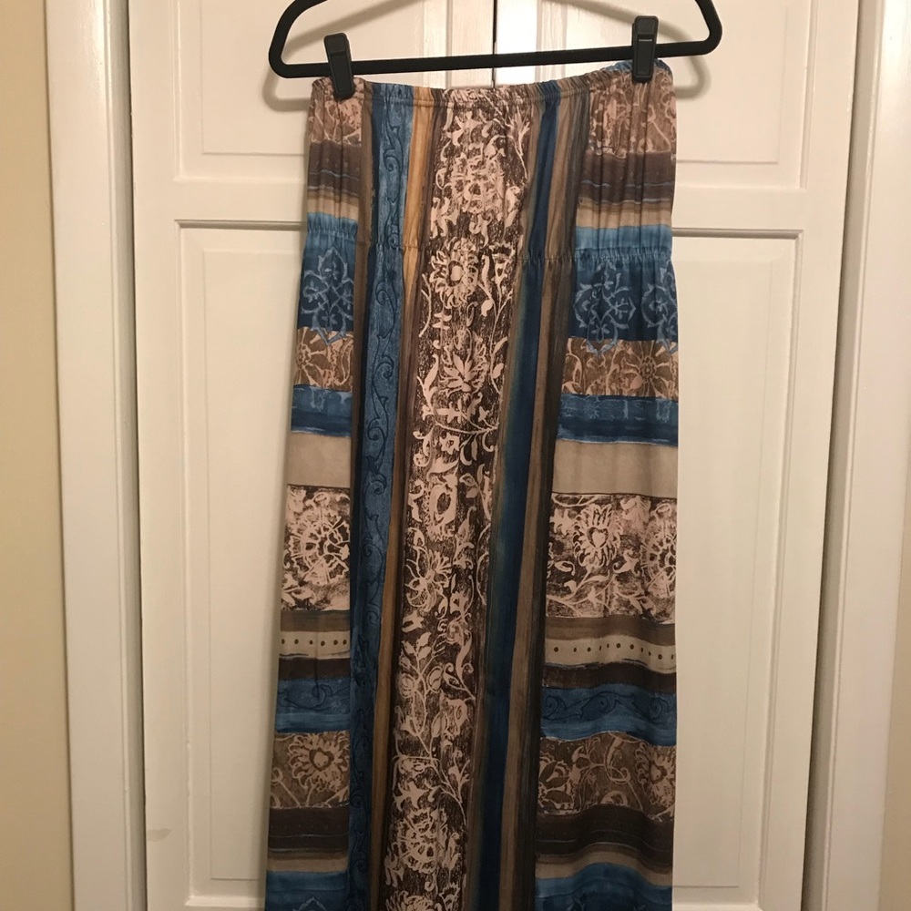 Multicolor strapless dress